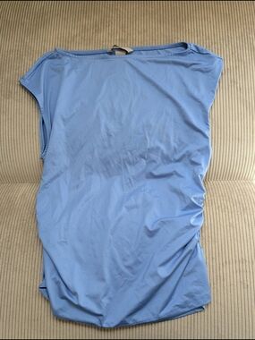 H&M Blue Sleeveless Top with Subtle Scoop Neck